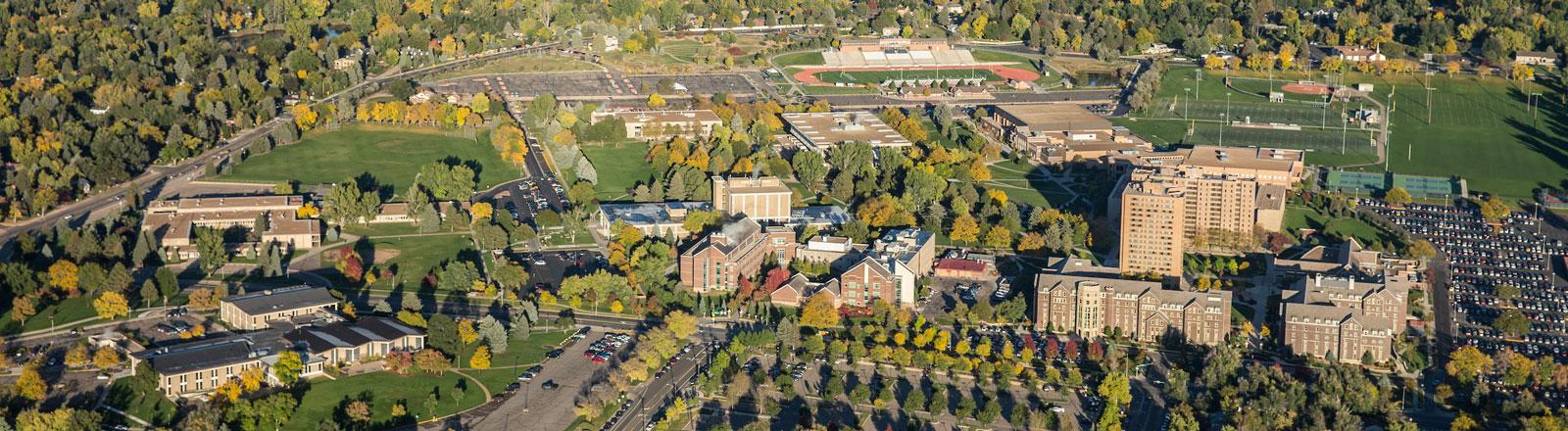 areial view of UNC Campus